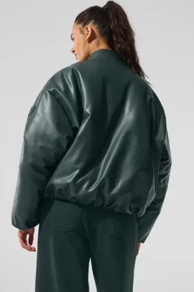 Suni Deri Premier Bomber – Kömür Yeşili