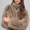 Suni Kürk Allure Ceket - Yulaf
