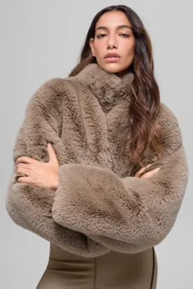 Suni Kürk Allure Ceket - Yulaf