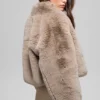 Suni Kürk Allure Ceket - Yulaf