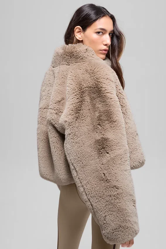 Suni Kürk Allure Ceket - Yulaf