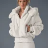 Suni Kürk Foxy Ceket - Fildişi