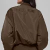 Suni Kürk Urbanite Bomber Ceket - Espresso/Fildişi