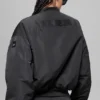 Suni Kürk Urbanite Bomber Ceket - Siyah/Fildişi