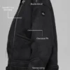 Suni Shearling Grand Ceket - Siyah