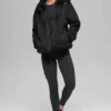 Suni Shearling Grand Ceket - Siyah