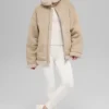 Suni Shearling Grand Ceket - Woodland Tan