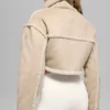 Suni Shearling Snowfall Kısa Ceket - Orman Kahvesi