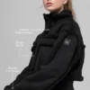 Suni Shearling Snowfall Kısa Ceket - Siyah