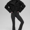 Suni Shearling Snowfall Kısa Ceket - Siyah