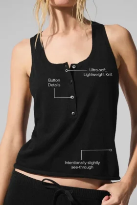 Supernatural Sweater Henley Tank – Siyah