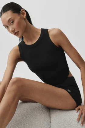 Sway Sütyenli Tank Top - Siyah