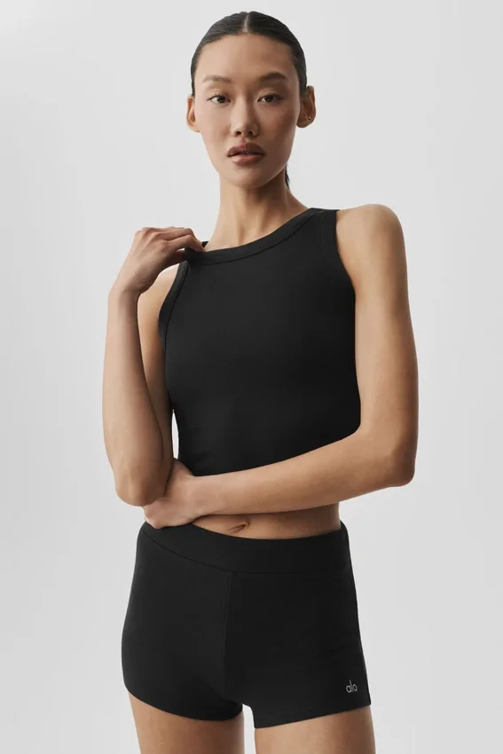 Sway Sütyenli Tank Top - Siyah