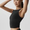Sway Sütyenli Tank Top - Siyah