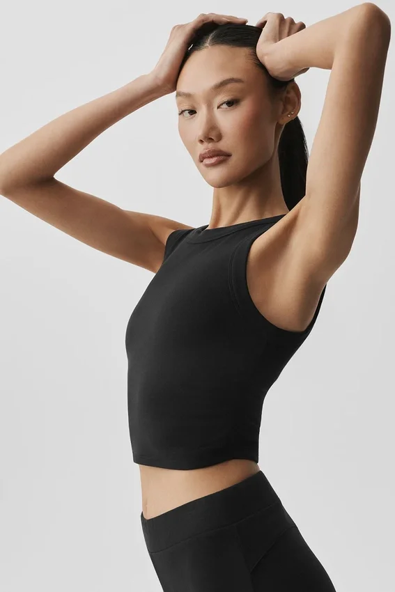 Sway Sütyenli Tank Top - Siyah
