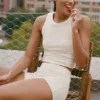 Sway Sütyenli Tank Top - Yulaf Rengi Melanj
