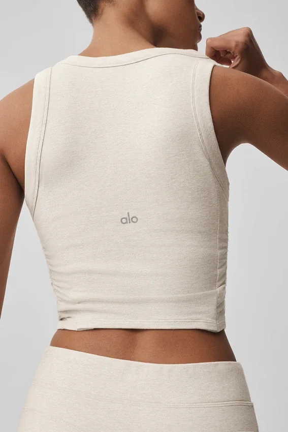 Sway Sütyenli Tank Top - Yulaf Rengi Melanj