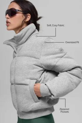 Sweatshirt Puffer – Atletik Heather Gri