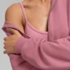Sweet Escape Fermuarlı Kapüşonlu Sweatshirt - Pembe Yabani Gül