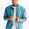 Takeaway Track Tam Fermuarlı Ceket - Blue Breeze