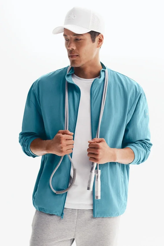 Takeaway Track Tam Fermuarlı Ceket - Blue Breeze