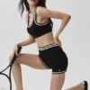 Tennis Club Kazak Örgü Hot Şort - Siyah/Fildişi