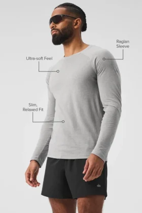 Triumph Uzun Kollu Tişört – Atletik Heather Gri