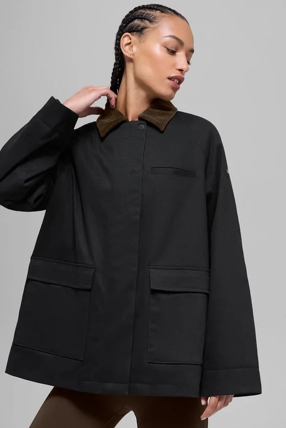 Twill Barn Ceket - Siyah/Espresso