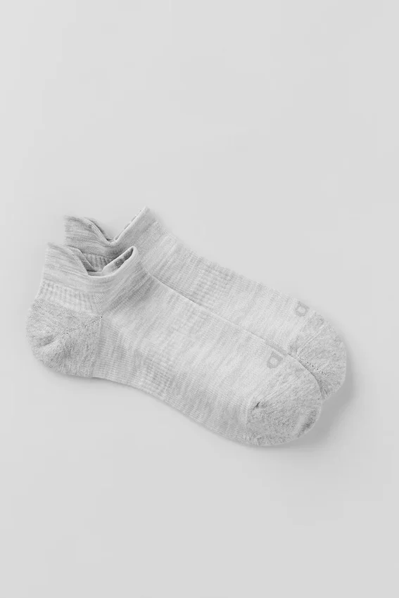 Unisex Performance Tab Çorap - Atletik Melanj Gri
