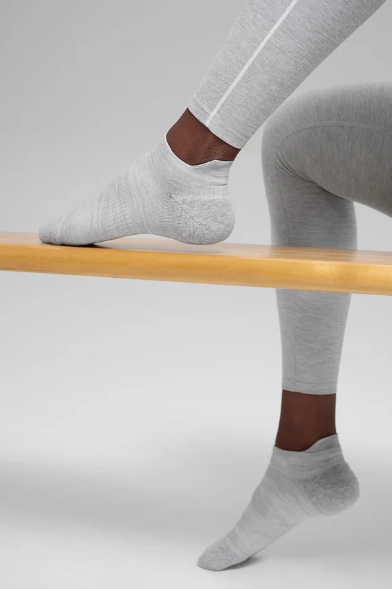 Unisex Performance Tab Çorap - Atletik Melanj Gri