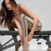 Unisex Performans Şeritli Çorap - Çakıl