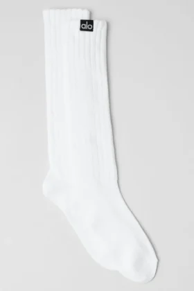 Unisex Scrunch Çorap - Beyaz