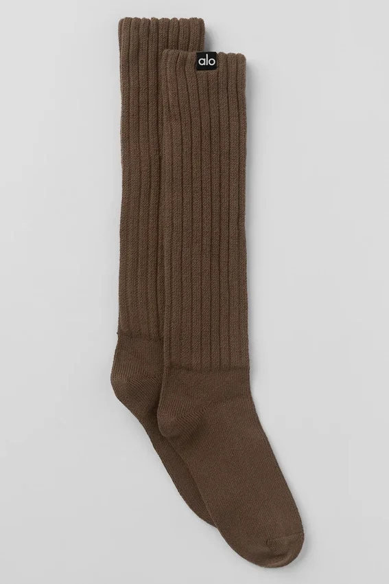 Unisex Scrunch Çorap - Espresso