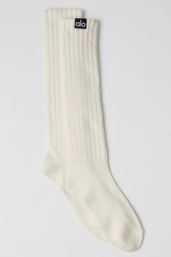 Unisex Scrunch Çorap - Kemik Rengi