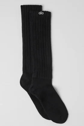 Unisex Scrunch Çorap - Siyah