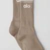Unisex Throwback Çoraplar - Çakıl/Beyaz