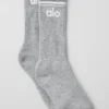 Unisex Throwback Çoraplar - Atletik Melanj Gri/Beyaz