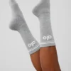 Unisex Throwback Çoraplar - Atletik Melanj Gri/Beyaz