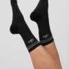 Unisex Yarım Bilekli Performans Çorabı - Siyah