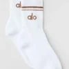 Unisex Yarım Bilekli Retro Çorap - Beyaz/Güneş Öpücüğü Kahverengi