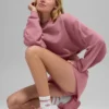 Unisex Yarım Bilekli Retro Çorap - Beyaz/Pembe Yabani Gül