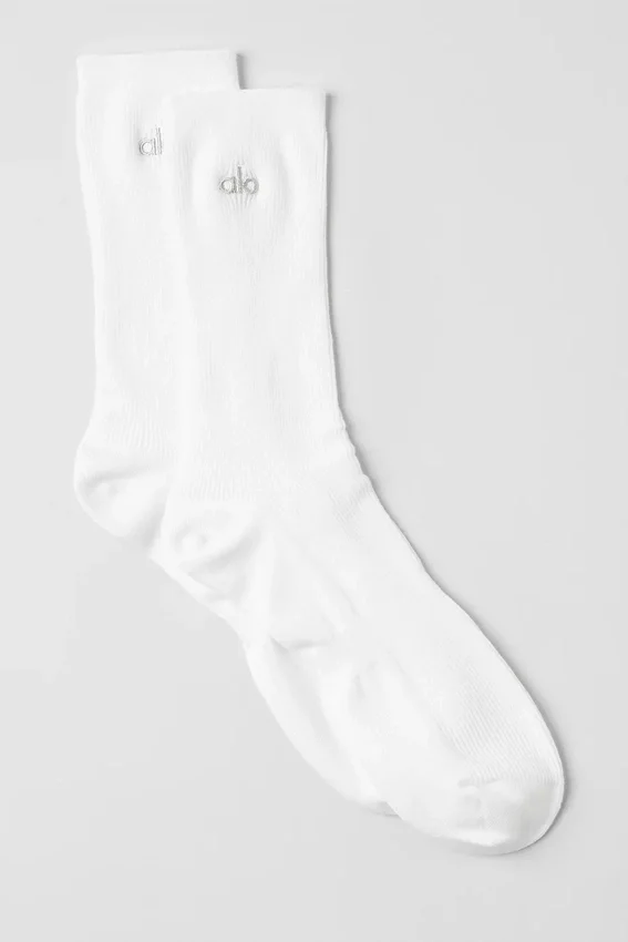 Unisex Yarım Bilekli Sade Çorap - Beyaz