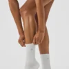 Unisex Yarım Bilekli Sade Çorap - Beyaz