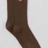 Unisex Yarım Bilekli Sade Çorap - Espresso