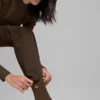 Unisex Yarım Bilekli Sade Çorap - Espresso