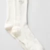 Unisex Yarım Bilekli Sade Çorap - Fildişi
