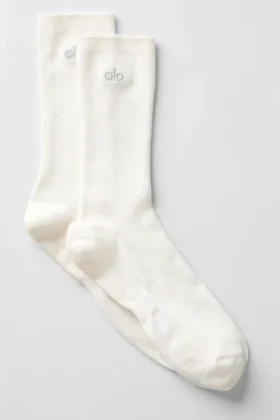 Unisex Yarım Bilekli Sade Çorap - Fildişi
