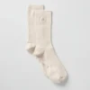 Unisex Yarım Bilekli Sade Çorap - Kemik Rengi