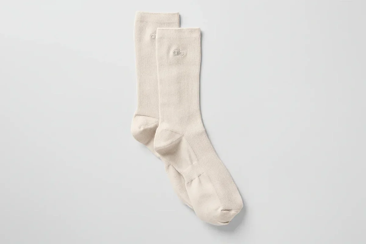 Unisex Yarım Bilekli Sade Çorap - Kemik Rengi