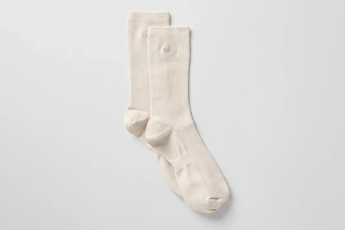 Unisex Yarım Bilekli Sade Çorap - Kemik Rengi
